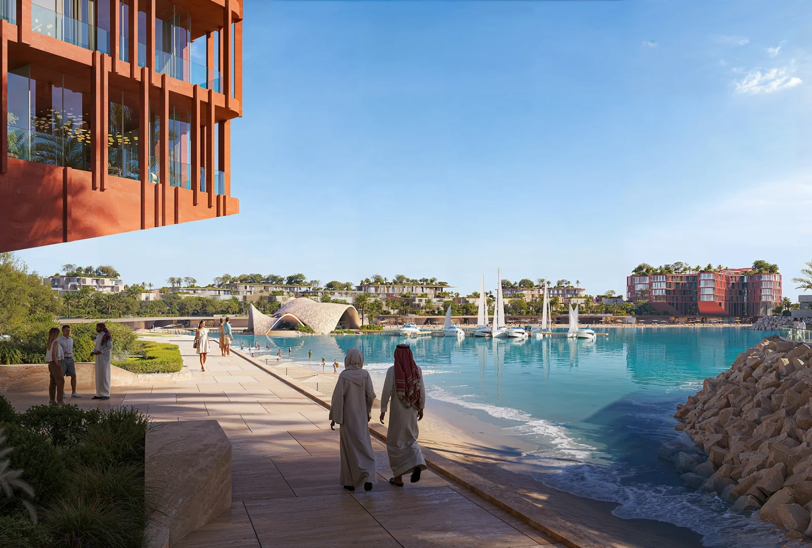 Landscaped promenades